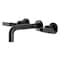 Kingston Brass KS8120KL Two-Handle Wall Mount Bathroom Faucet, Matte Black KS8120KL - alternate 1